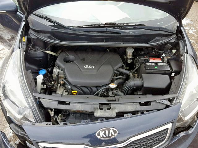 KNADN4A33D6177063 - 2013 KIA RIO EX BLUE photo 7