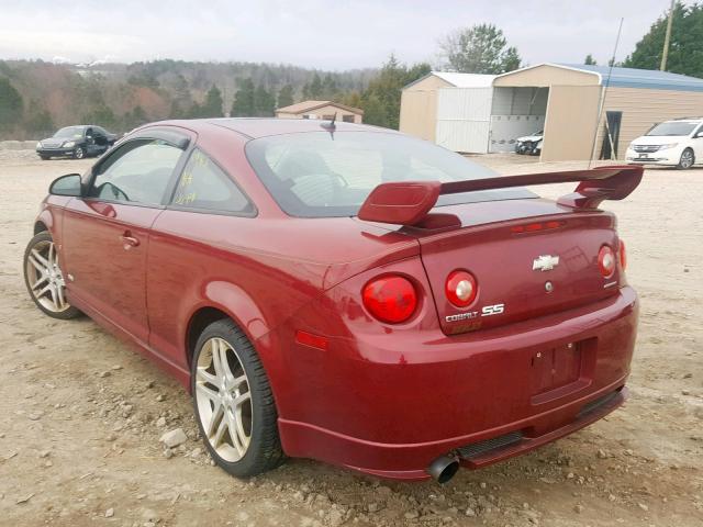 1G1AP18X197168718 - 2009 CHEVROLET COBALT SS RED photo 3