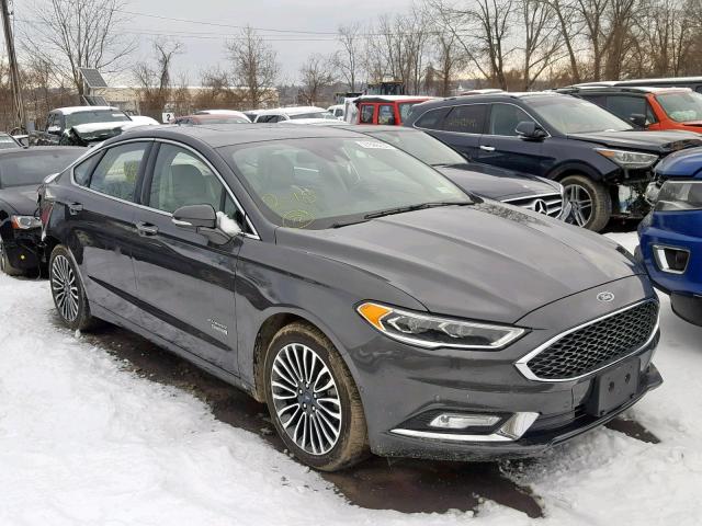 3FA6P0SU6JR130281 - 2018 FORD FUSION TIT GRAY photo 1