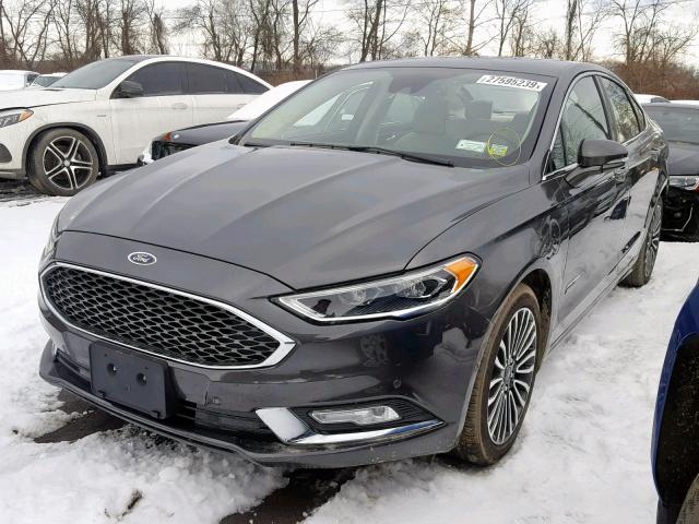 3FA6P0SU6JR130281 - 2018 FORD FUSION TIT GRAY photo 2