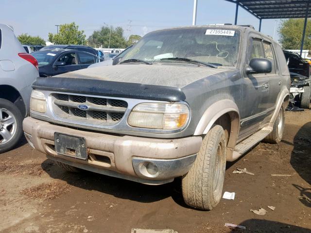 1FMZU74E8YZA40047 - 2000 FORD EXPLORER E GREEN photo 2