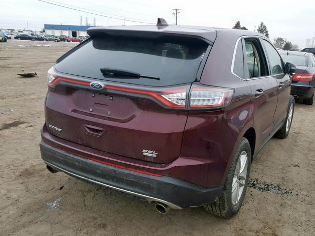 2FMPK4J94HBC11785 - 2017 FORD EDGE SEL BURGUNDY photo 4