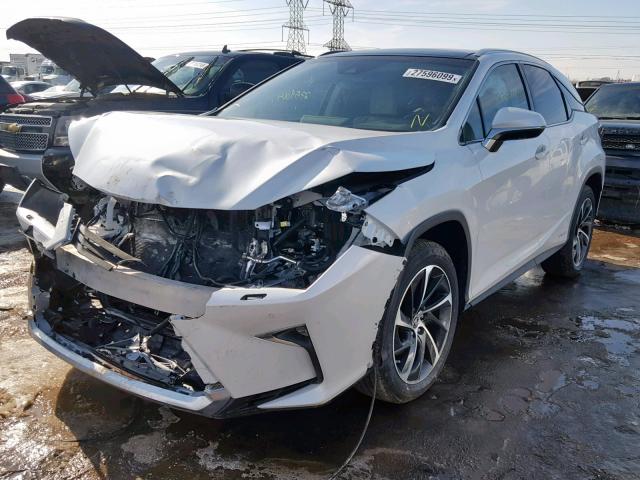 2T2BGMCA7JC022922 - 2018 LEXUS RX 450H WHITE photo 2