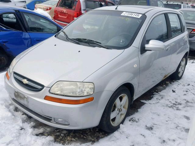 KL1TG66676B667188 - 2006 CHEVROLET AVEO LT SILVER photo 2