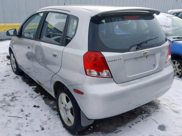 KL1TG66676B667188 - 2006 CHEVROLET AVEO LT SILVER photo 3