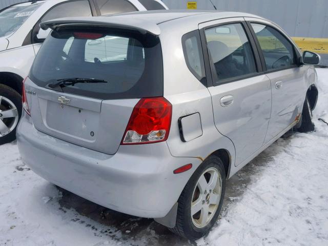 KL1TG66676B667188 - 2006 CHEVROLET AVEO LT SILVER photo 4