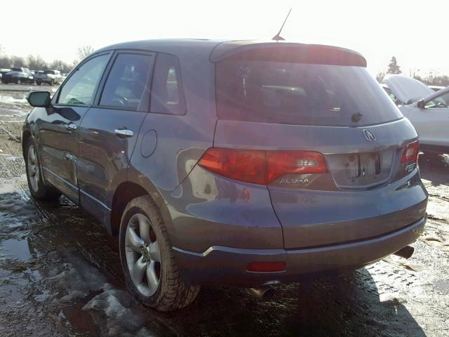 5J8TB18268A004080 - 2008 ACURA RDX GRAY photo 3