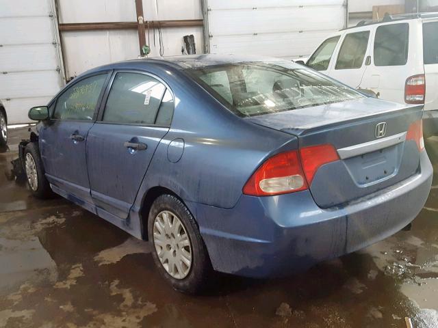 2HGFA16259H027484 - 2009 HONDA CIVIC DX BLUE photo 3