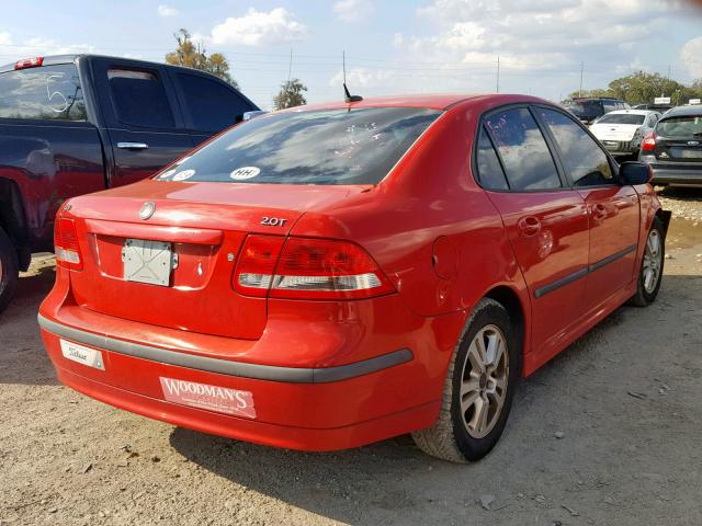 YS3FD46Y171133625 - 2007 SAAB 9-3 2.0T RED photo 4