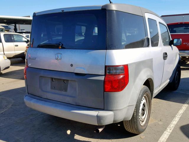 5J6YH17204L013869 - 2004 HONDA ELEMENT DX GRAY photo 4