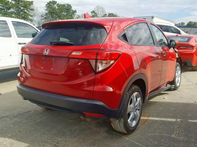 3CZRU5H58GM733522 - 2016 HONDA HR-V EX RED photo 4