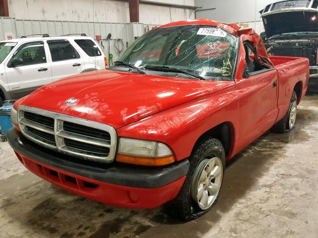 1D7FL36K04S674743 - 2004 DODGE DAKOTA SPO RED photo 2