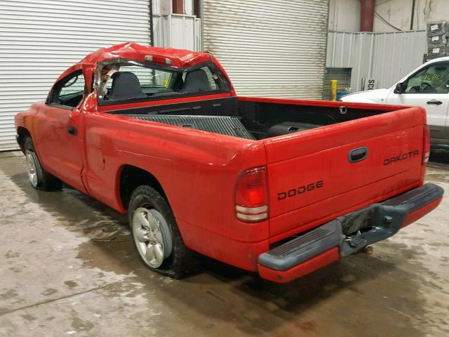 1D7FL36K04S674743 - 2004 DODGE DAKOTA SPO RED photo 3