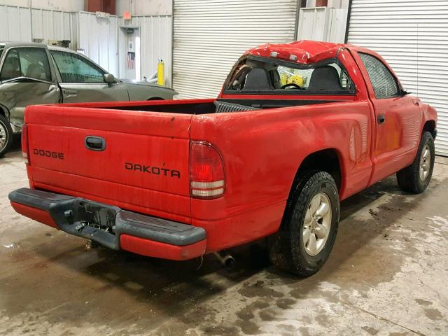 1D7FL36K04S674743 - 2004 DODGE DAKOTA SPO RED photo 4