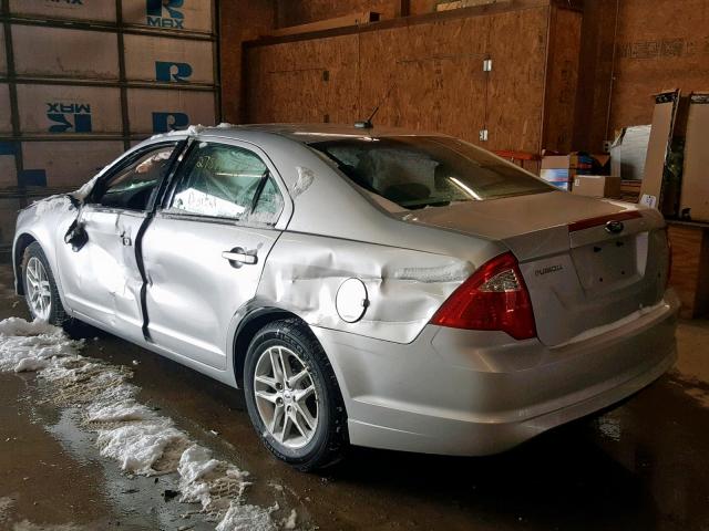 3FAHP0GA0CR449914 - 2012 FORD FUSION S SILVER photo 3