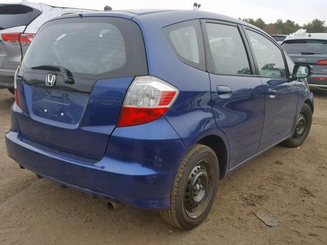 JHMGE8H31CC028498 - 2012 HONDA FIT BLUE photo 4