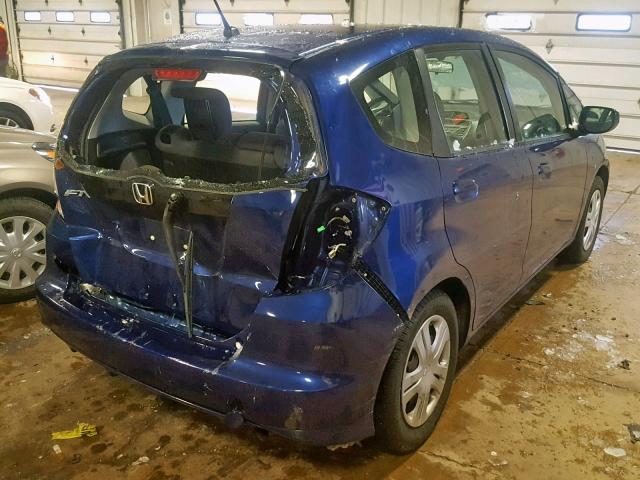 JHMGE8G37BC019806 - 2011 HONDA FIT BLUE photo 4