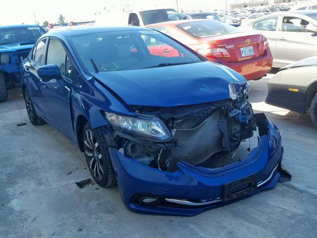 19XFB2F94EE200013 - 2014 HONDA CIVIC EXL BLUE photo 1