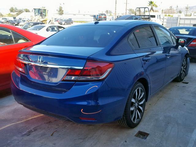 19XFB2F94EE200013 - 2014 HONDA CIVIC EXL BLUE photo 4