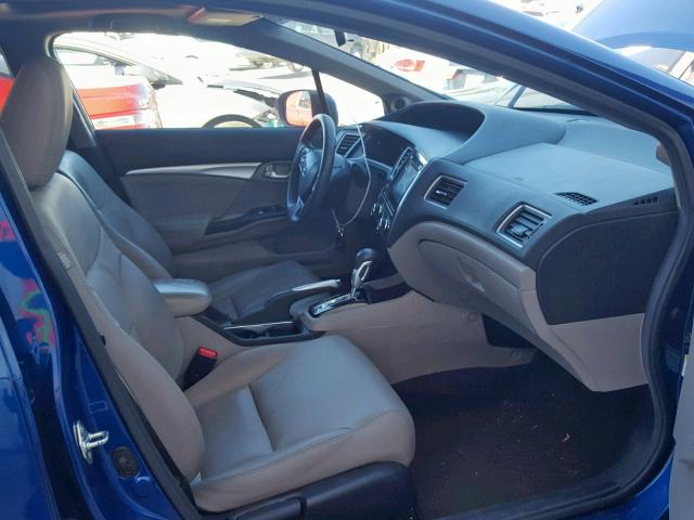 19XFB2F94EE200013 - 2014 HONDA CIVIC EXL BLUE photo 5