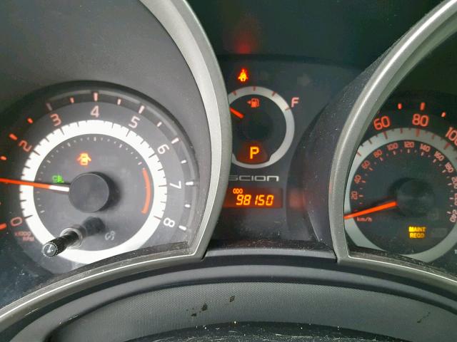 JTKJF5C75C3038229 - 2012 TOYOTA SCION TC მუქწითელი ფოტო 8