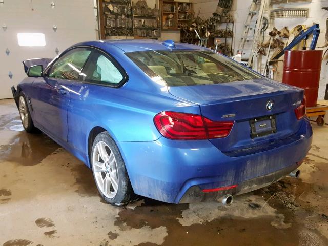 WBA4W9C51JAC08914 - 2018 BMW 440XI BLUE photo 3