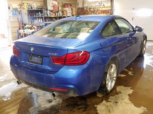 WBA4W9C51JAC08914 - 2018 BMW 440XI BLUE photo 4