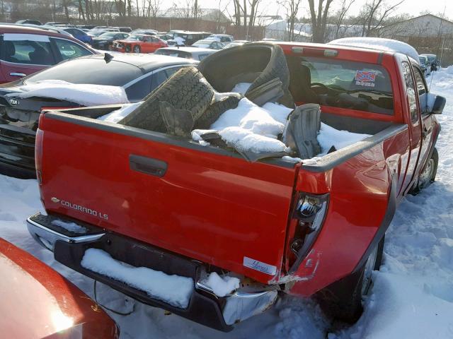 1GCDT136768123755 - 2006 CHEVROLET COLORADO RED photo 4