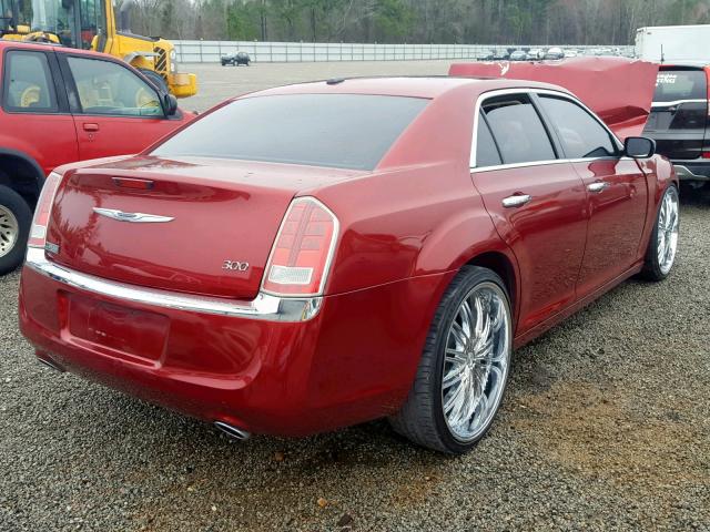 2C3CCACG8CH138716 - 2012 CHRYSLER 300 LIMITE RED photo 4