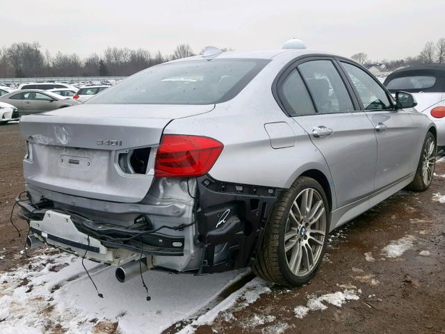 WBA8B7G54HNU37471 - 2017 BMW 340 XI SILVER photo 4