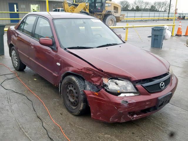 JM1BJ225621628068 - 2002 MAZDA PROTEGE DX MAROON photo 1