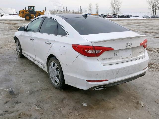 5NPE34AF6GH383849 - 2016 HYUNDAI SONATA SPO WHITE photo 3