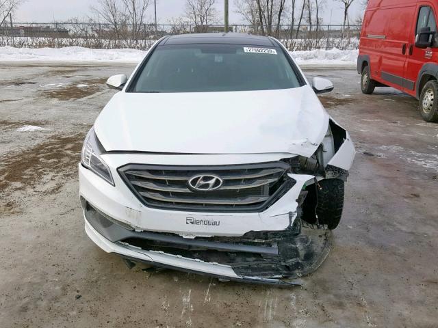 5NPE34AF6GH383849 - 2016 HYUNDAI SONATA SPO WHITE photo 9