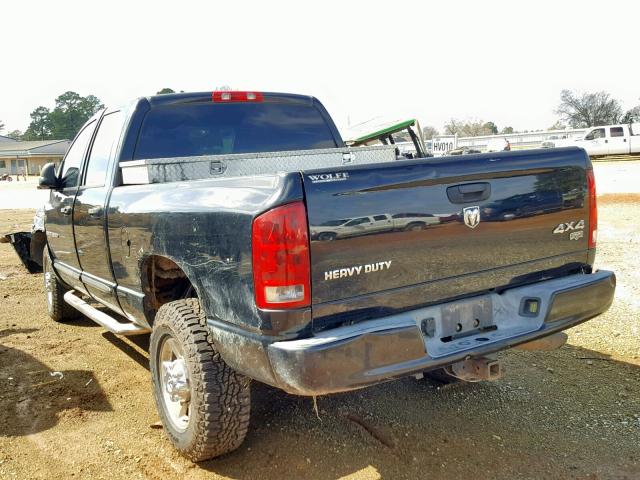 3D7KS28C35G745170 - 2005 DODGE RAM 2500 S BLACK photo 3