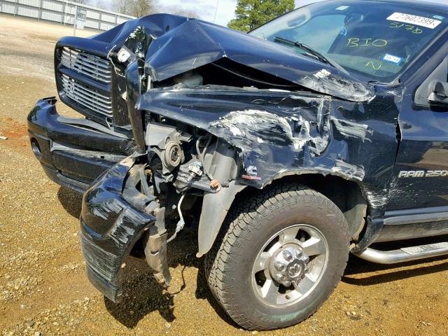 3D7KS28C35G745170 - 2005 DODGE RAM 2500 S BLACK photo 9