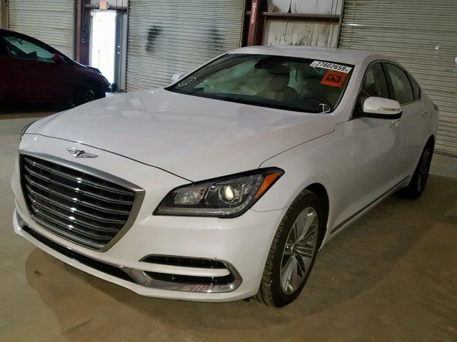 KMHGN4JE4JU237162 - 2018 GENESIS G80 BASE WHITE photo 2