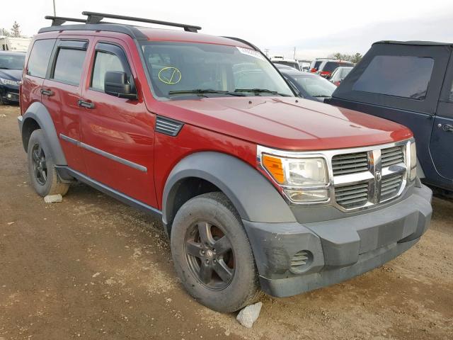 1D8GU28K97W563156 - 2007 DODGE NITRO SXT RED photo 1