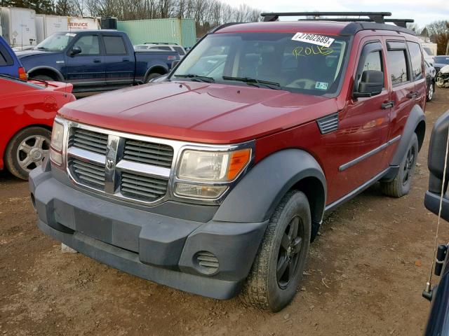 1D8GU28K97W563156 - 2007 DODGE NITRO SXT RED photo 2