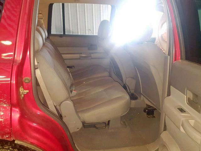 1D4HB38N36F171784 - 2006 DODGE DURANGO SX RED photo 6