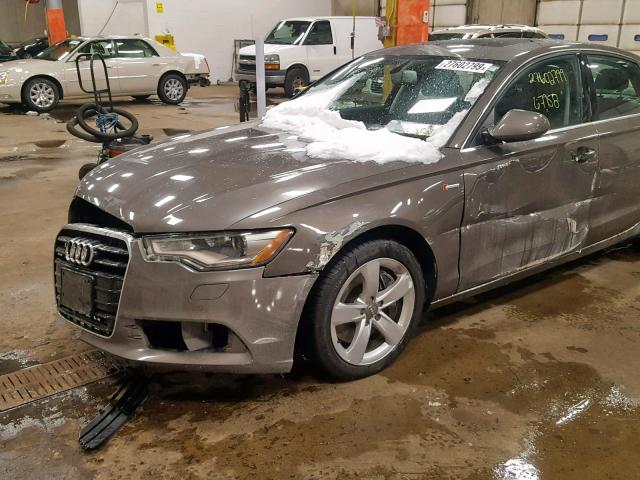 WAUGGAFC0CN049088 - 2012 AUDI A6 PREMIUM GRAY photo 9