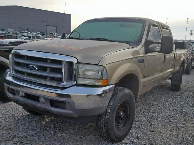 1FTSW31F81ED11112 - 2001 FORD F350 SRW S BEIGE photo 2