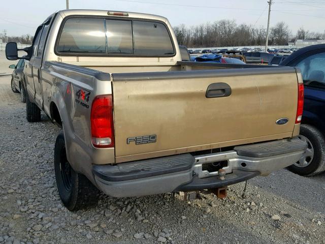 1FTSW31F81ED11112 - 2001 FORD F350 SRW S BEIGE photo 3