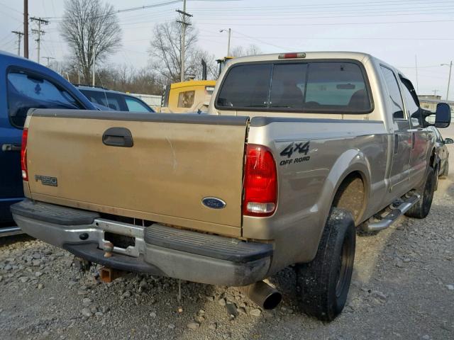 1FTSW31F81ED11112 - 2001 FORD F350 SRW S BEIGE photo 4