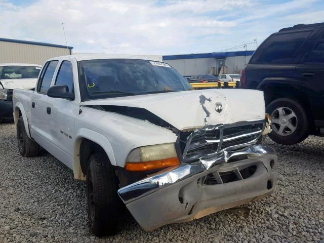 1B7HL48N22S525196 - 2002 DODGE DAKOTA QUA WHITE photo 1