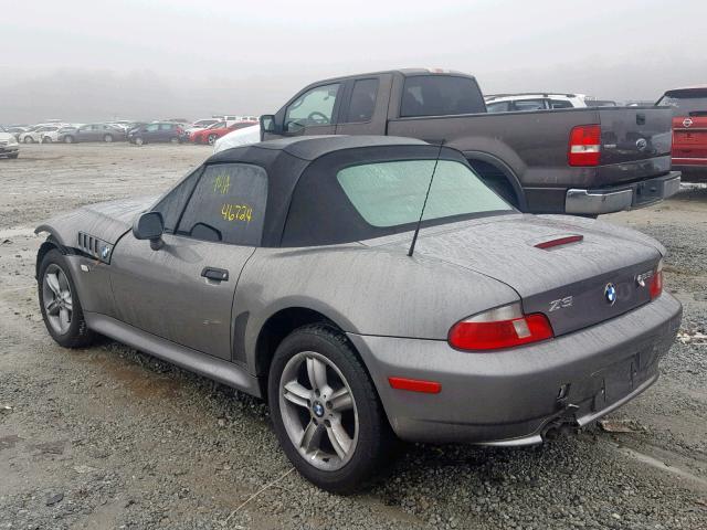WBACN33461LM03217 - 2001 BMW Z3 2.5 GRAY photo 3