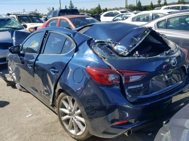 JM1BN1L3XH1135949 - 2017 MAZDA 3 TOURING BLUE photo 3