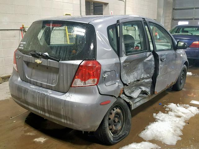 KL1TD66678B115833 - 2008 CHEVROLET AVEO BASE ვერცხლისფერი ფოტო 4