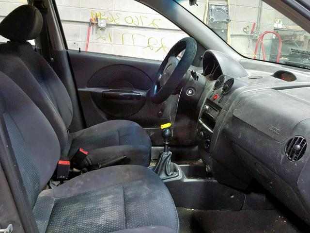 KL1TD66678B115833 - 2008 CHEVROLET AVEO BASE ვერცხლისფერი ფოტო 5