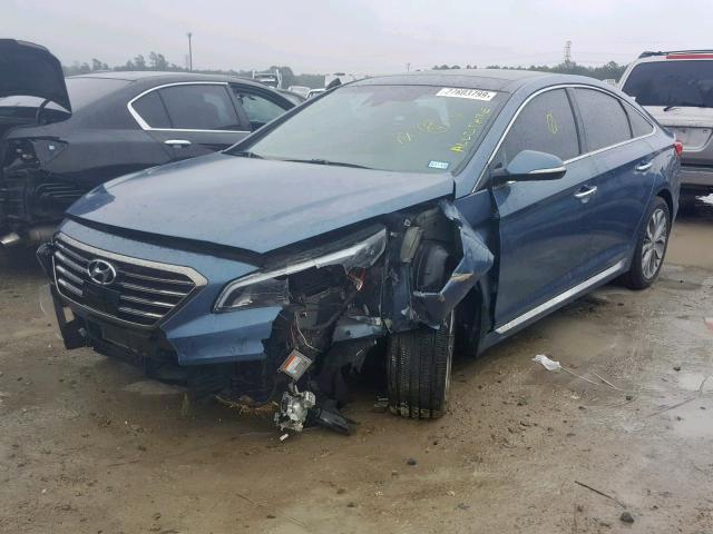 5NPE34AB9FH173984 - 2015 HYUNDAI SONATA SPO TEAL photo 2