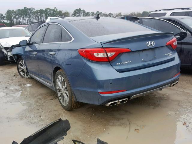 5NPE34AB9FH173984 - 2015 HYUNDAI SONATA SPO TEAL photo 3